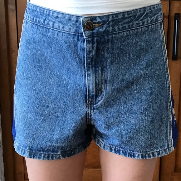 90’S PHYSCO BLUE OUTLAW SHORTS - Picture 4 of 16